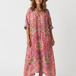 Tilda | Abstract Print Relaxed Pocket Midi Dress