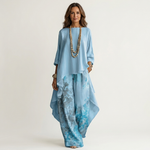 Cariola | Cotton-Silk Two-Piece Set with Asymmetric Tunic